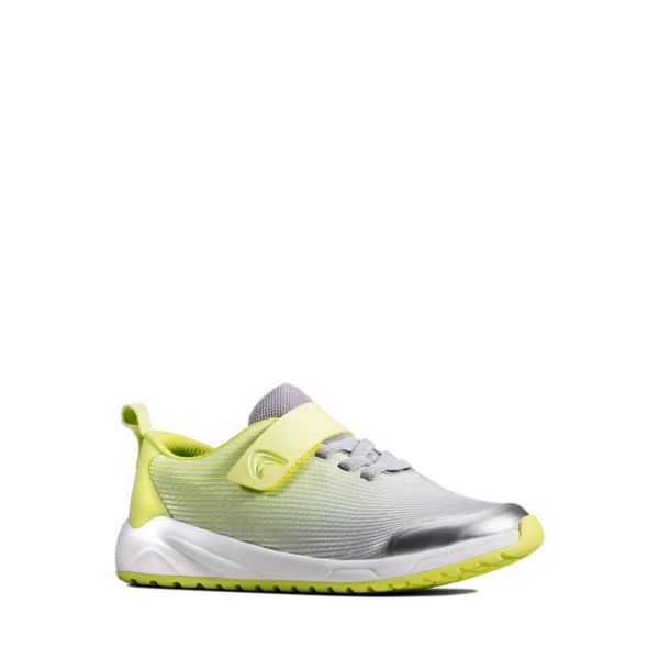Clarks Boys Aeon Pace Kid Casual Shoes Silver | CA-4132085